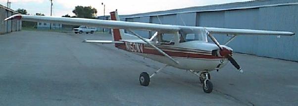 Cessna 150 on the ramp