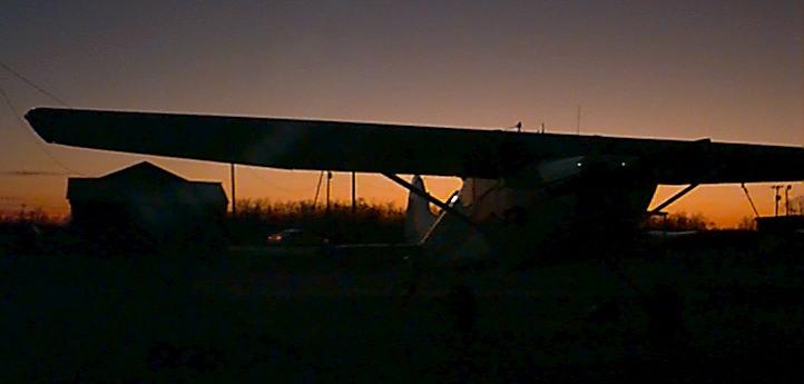 C170 silhouetted